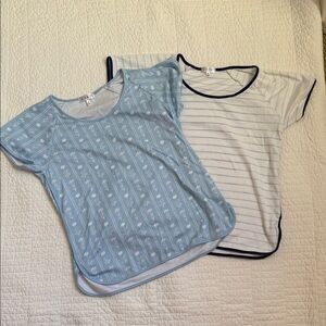 LAKE! 2 short sleeve lake pajama tops.